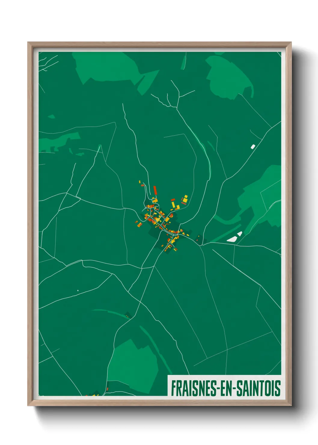 Une affiche de carte sur Fraisnes-en-Saintois
