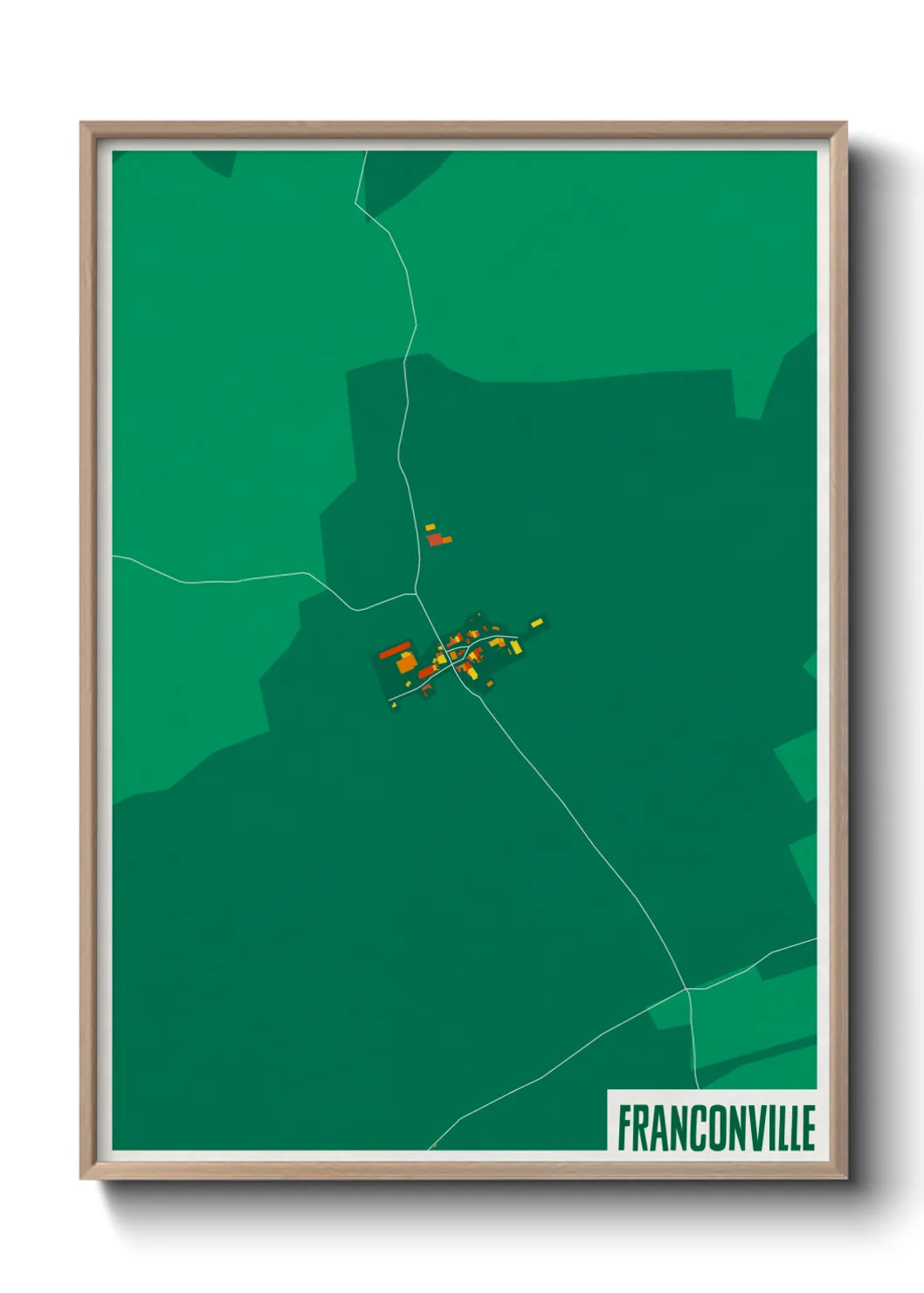 Une affiche de carte sur Franconville
