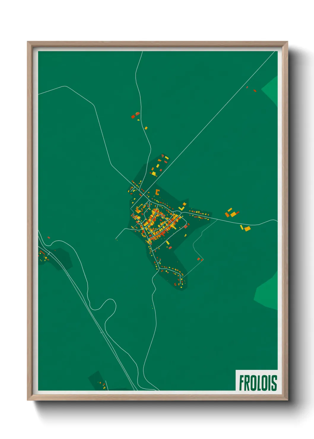 Une affiche de carte sur Frolois