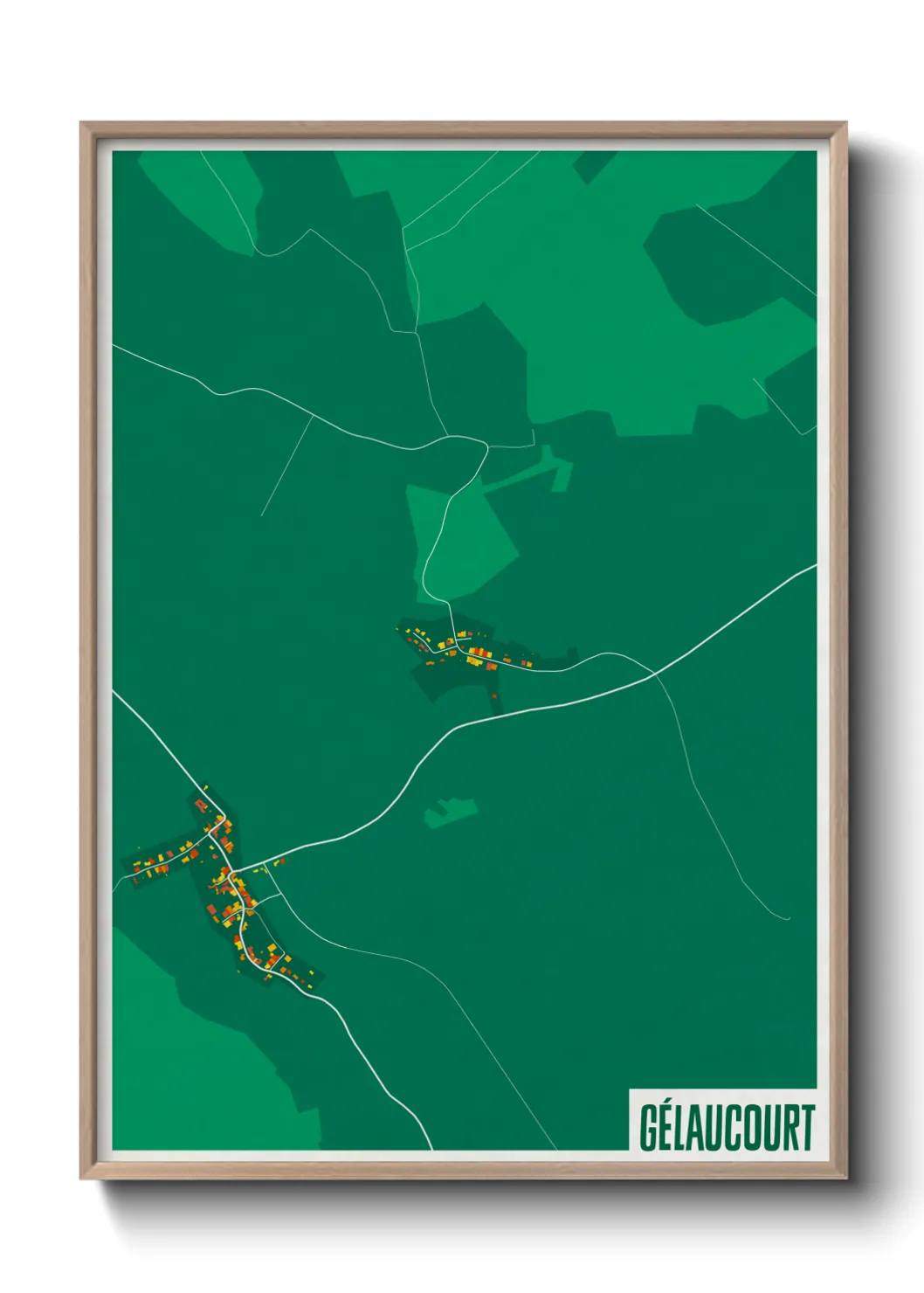 Une affiche de carte sur Gélaucourt