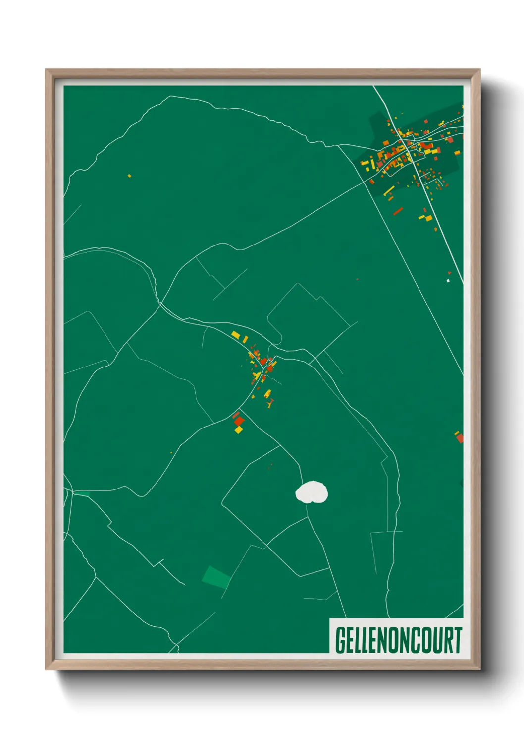 Une affiche de carte sur Gellenoncourt