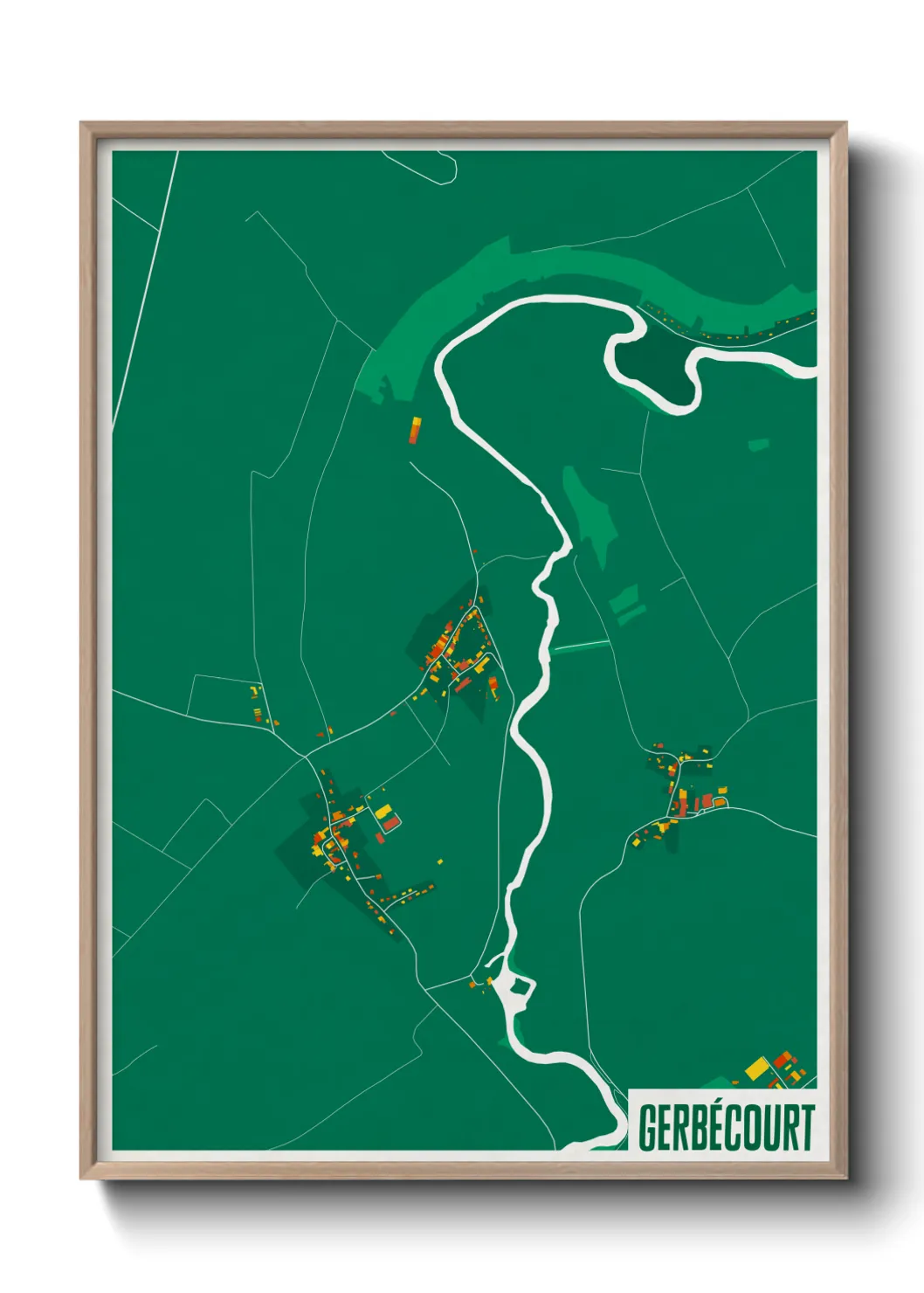 Une affiche de carte sur Gerbécourt