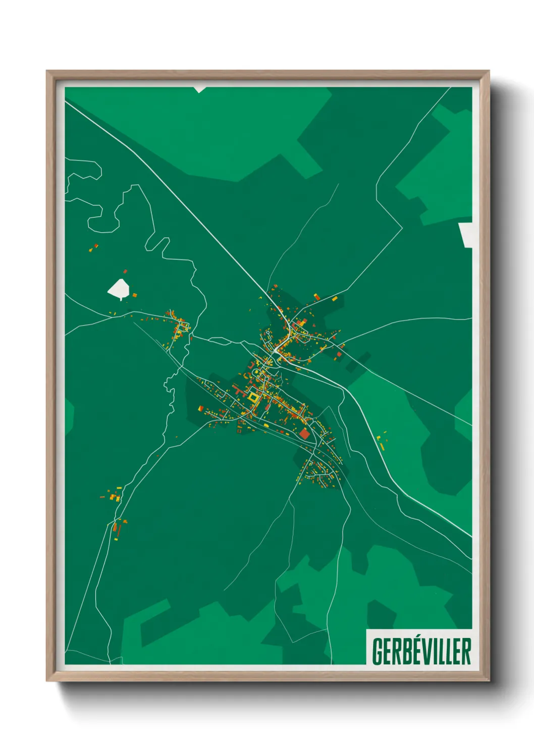 Une affiche de carte sur Gerbéviller