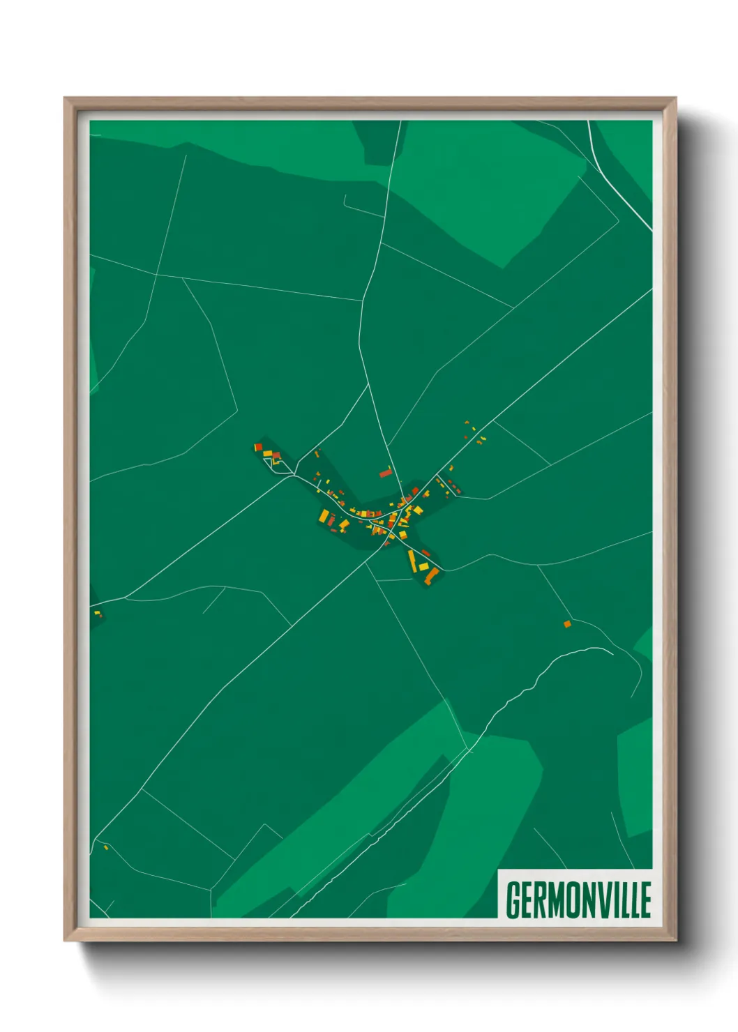 Une affiche de carte sur Germonville