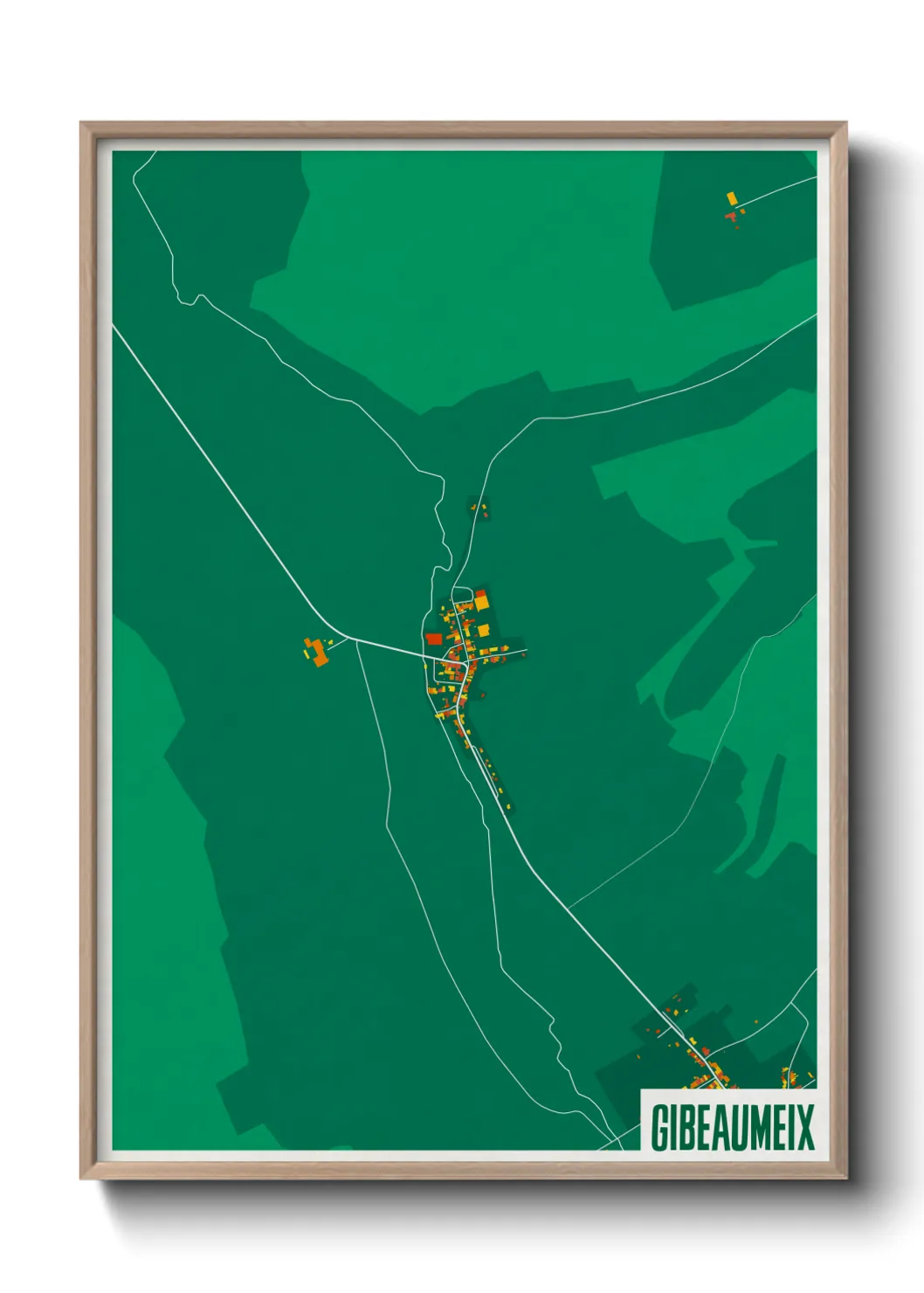 Une affiche de carte sur Gibeaumeix