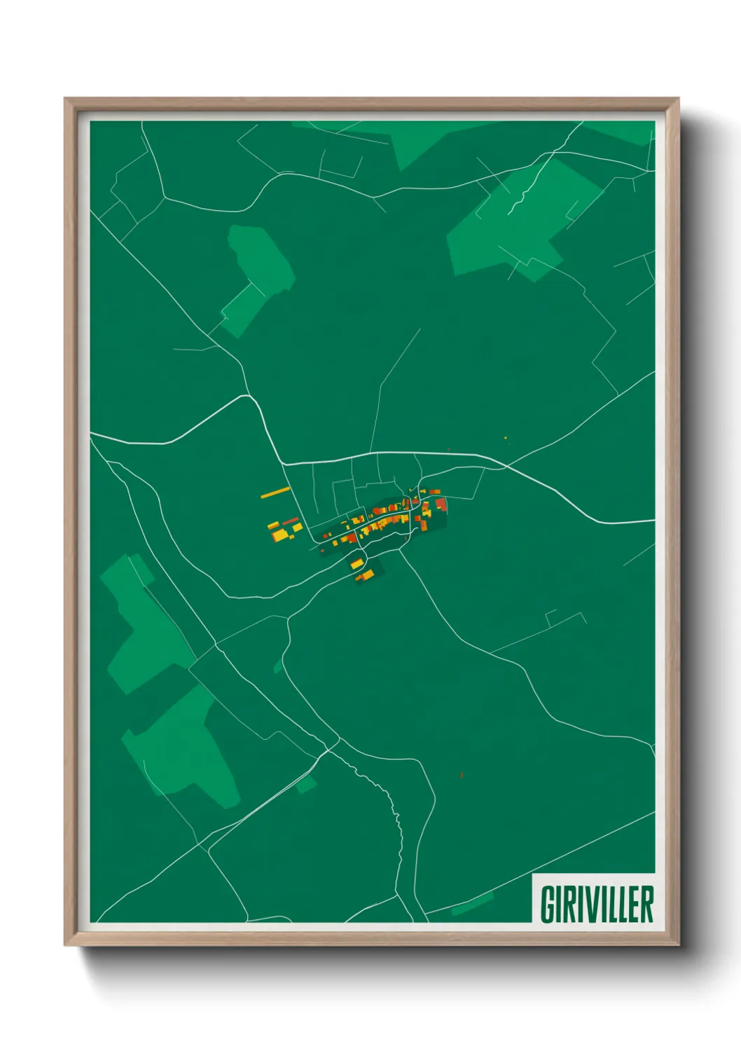 Une affiche de carte sur Giriviller