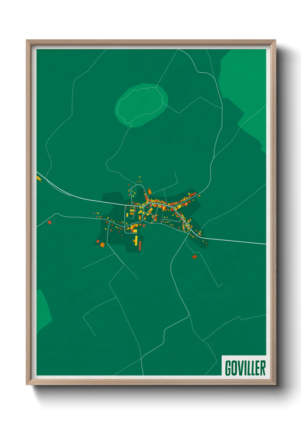 Une affiche de carte sur Goviller