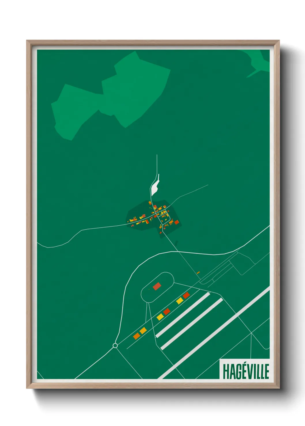 Une affiche de carte sur Hagéville