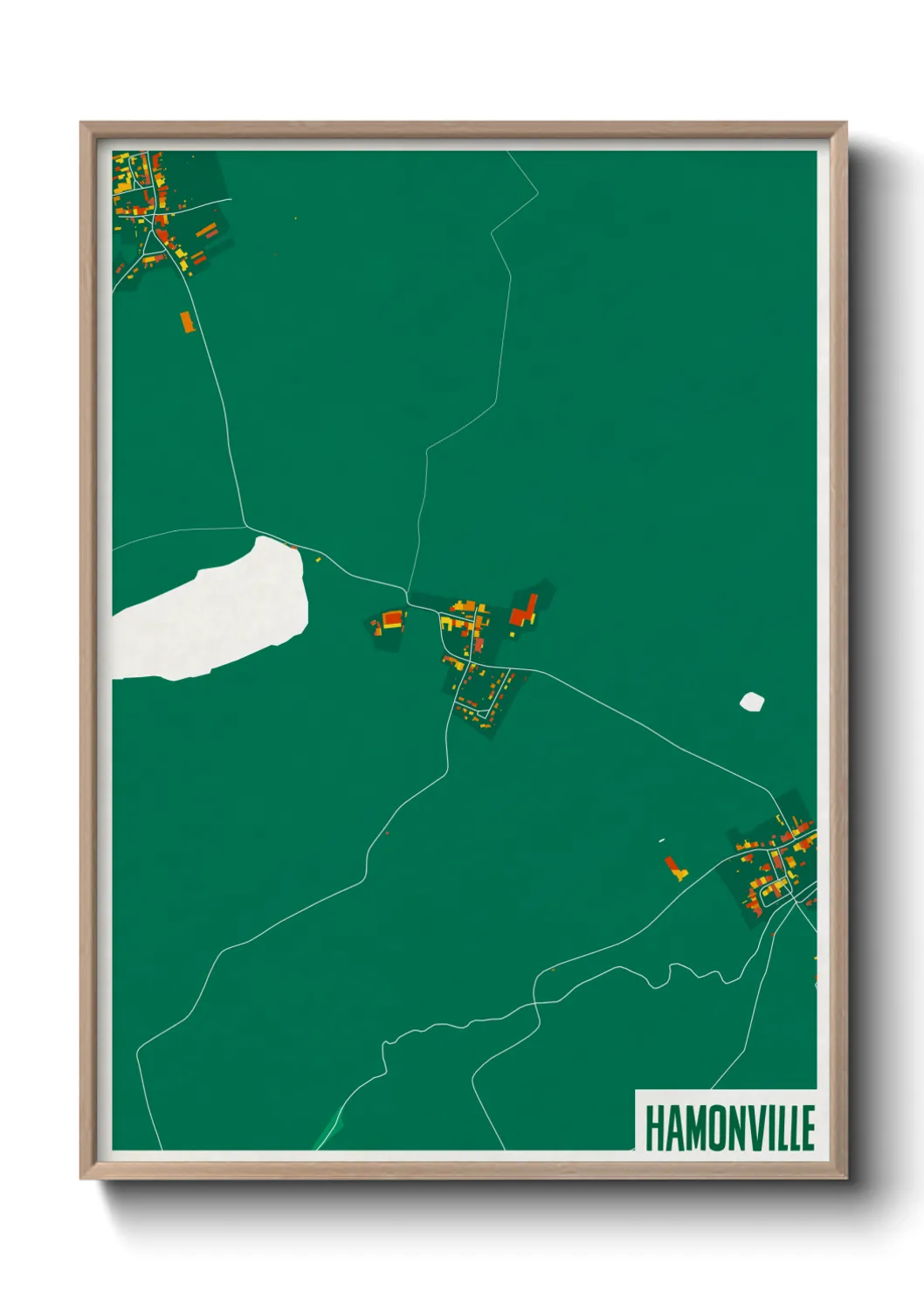 Une affiche de carte sur Hamonville