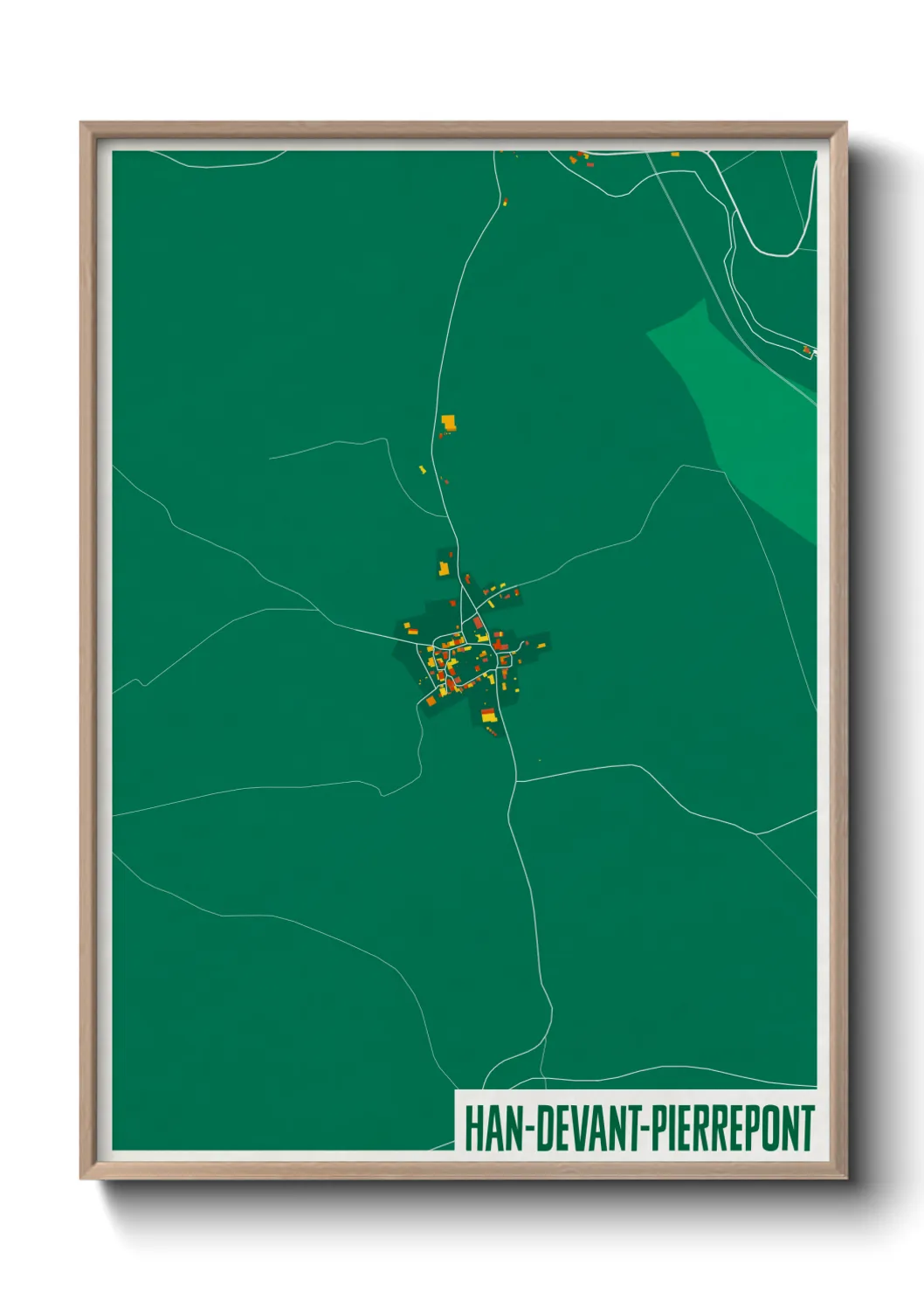 Une affiche de carte sur Han-devant-Pierrepont