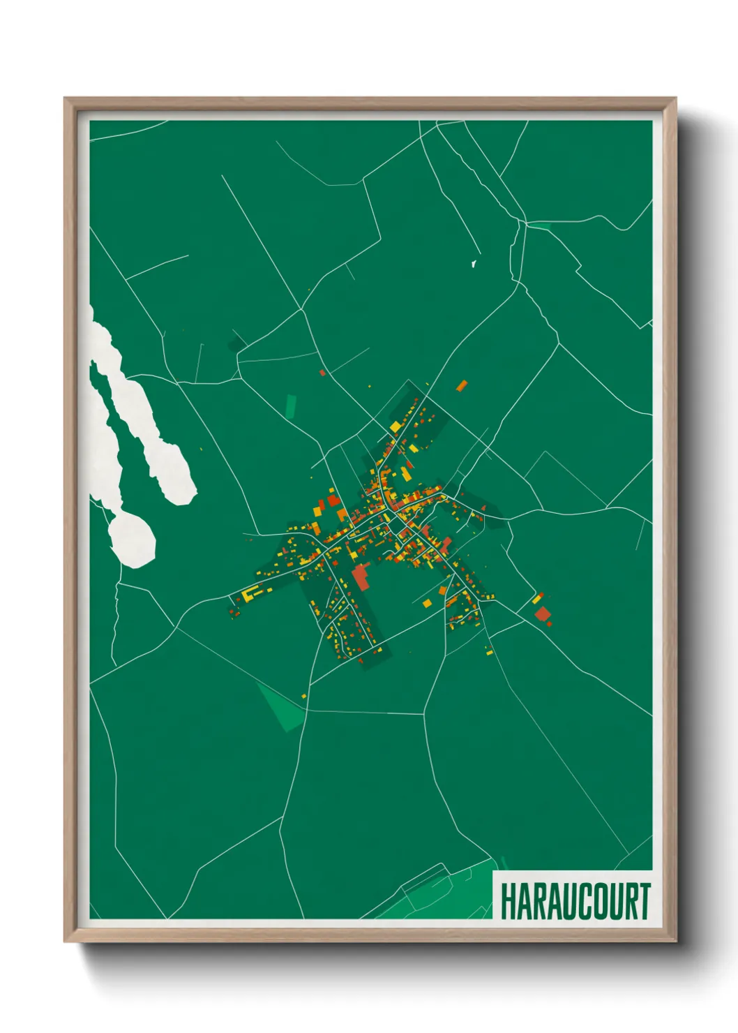 Une affiche de carte sur Haraucourt