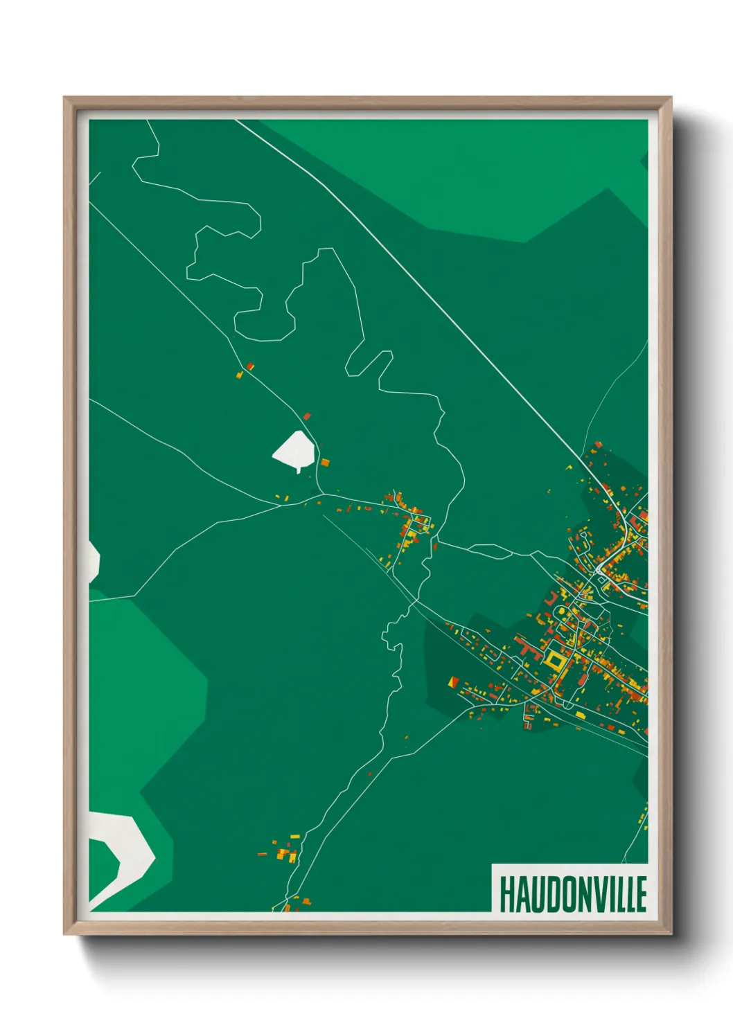 Une affiche de carte sur Haudonville
