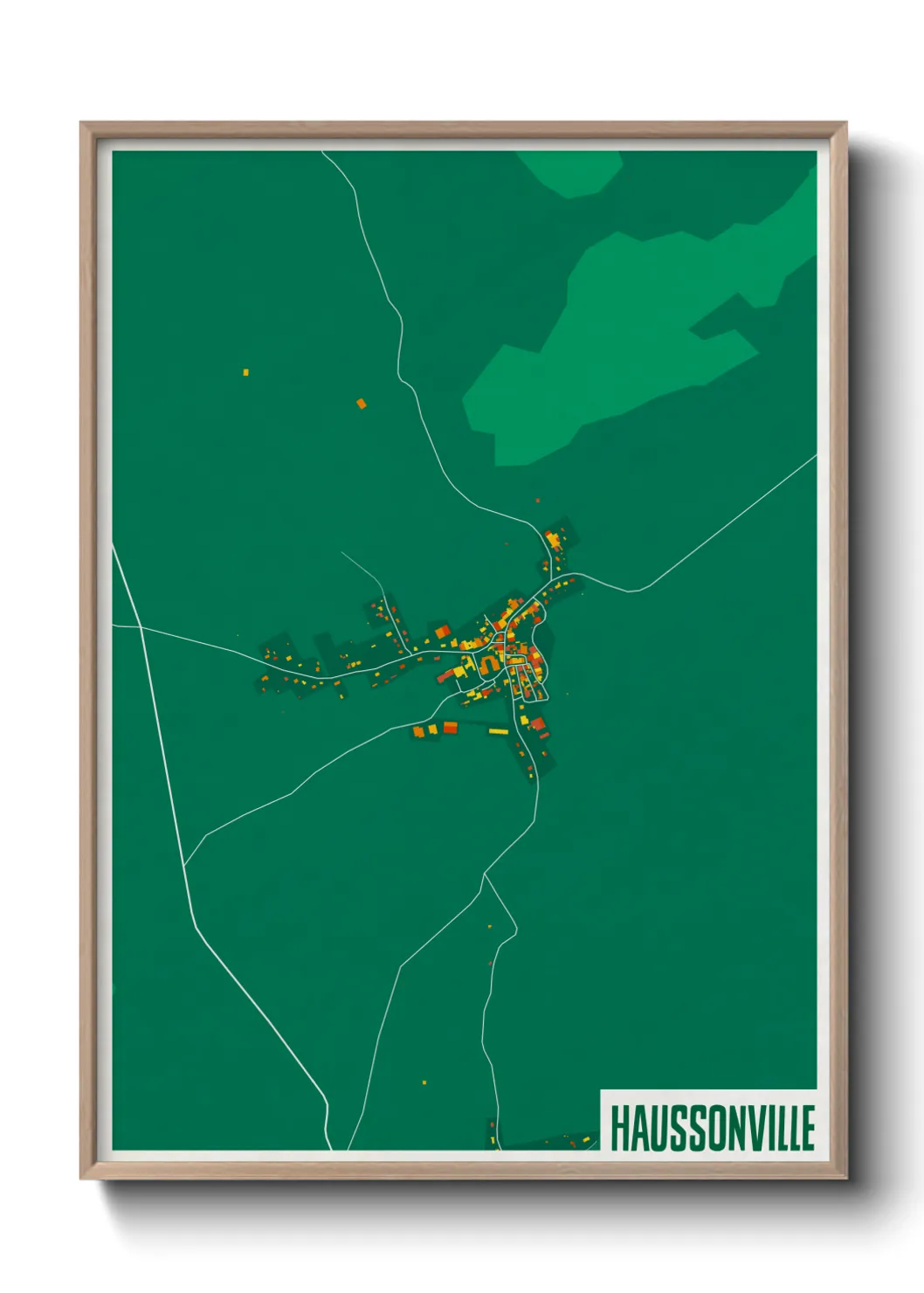Une affiche de carte sur Haussonville