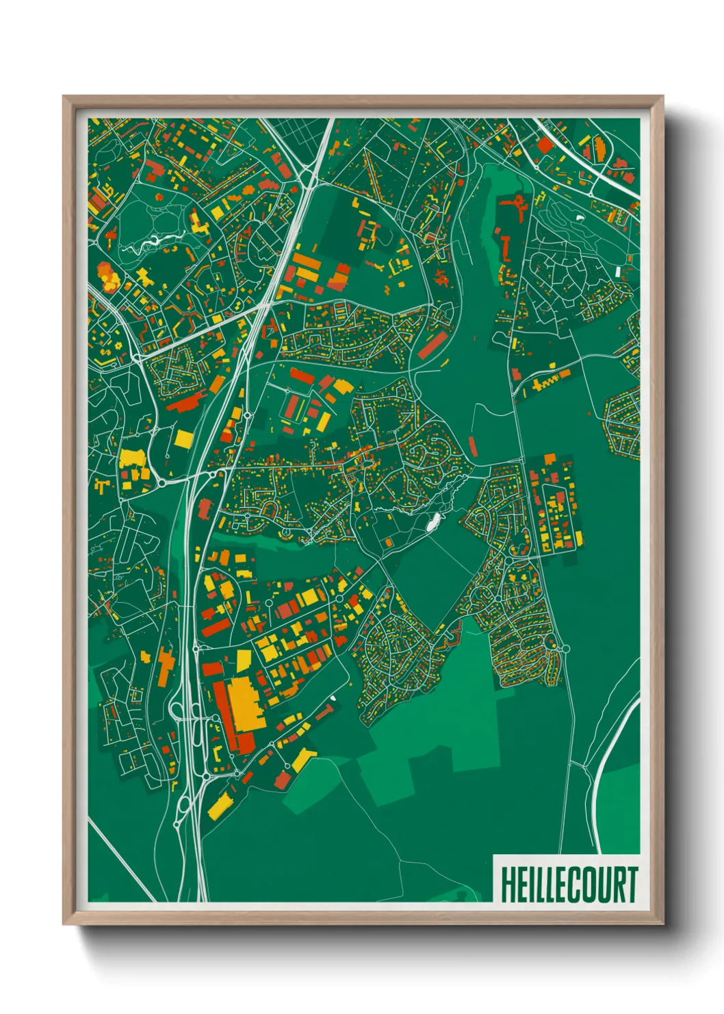 Une affiche de carte sur Heillecourt