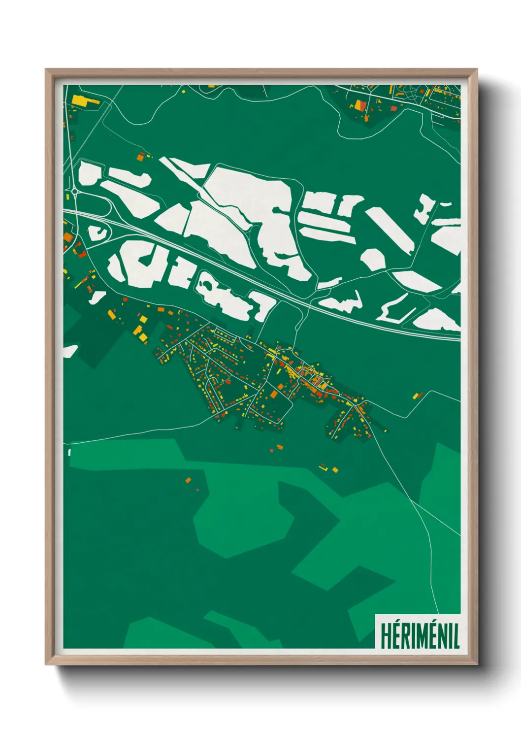 Une affiche de carte sur Hériménil