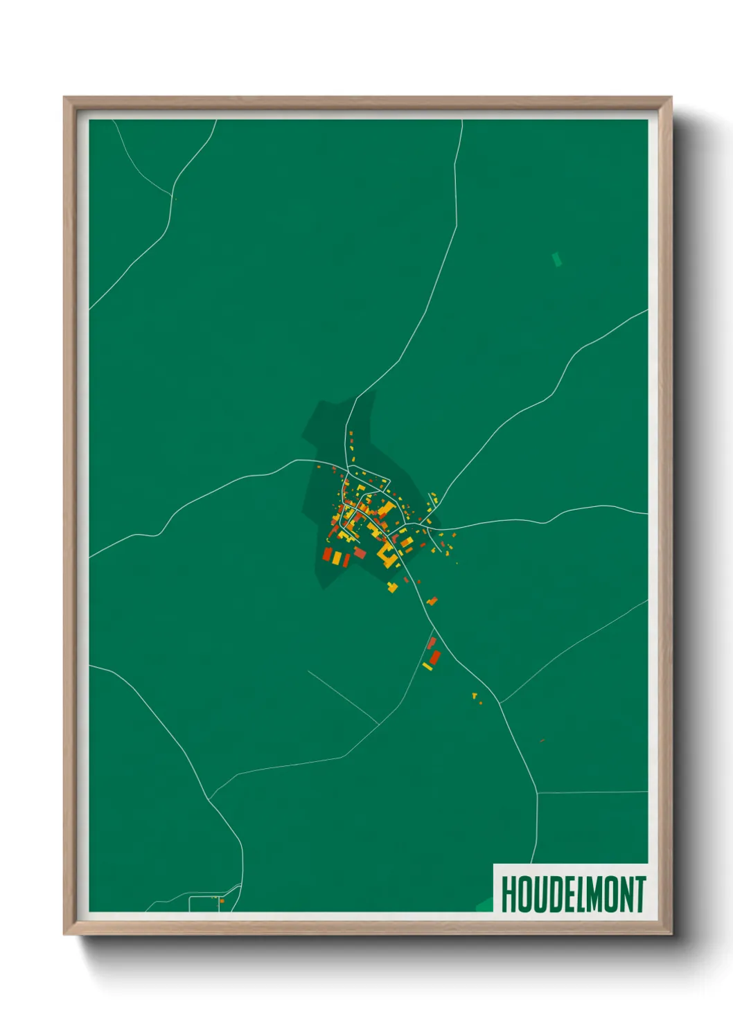 Une affiche de carte sur Houdelmont