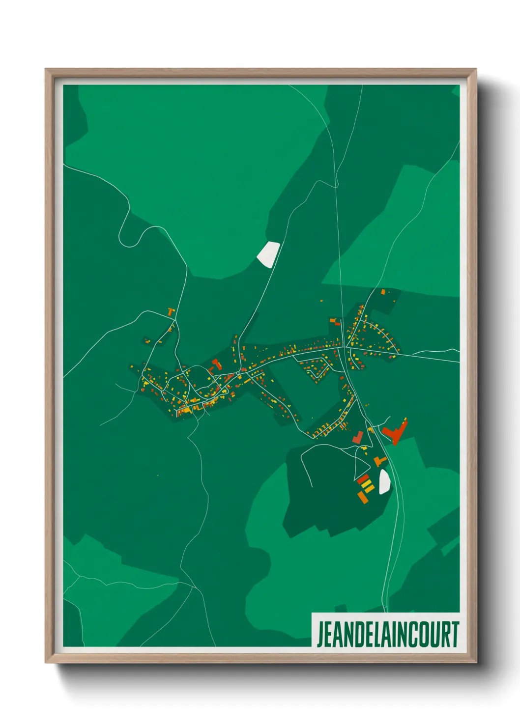 Une affiche de carte sur Jeandelaincourt