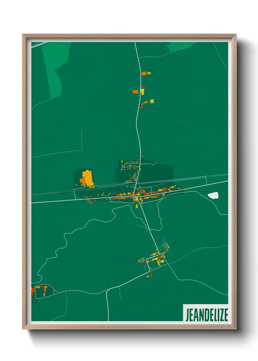 Une affiche de carte sur Jeandelize