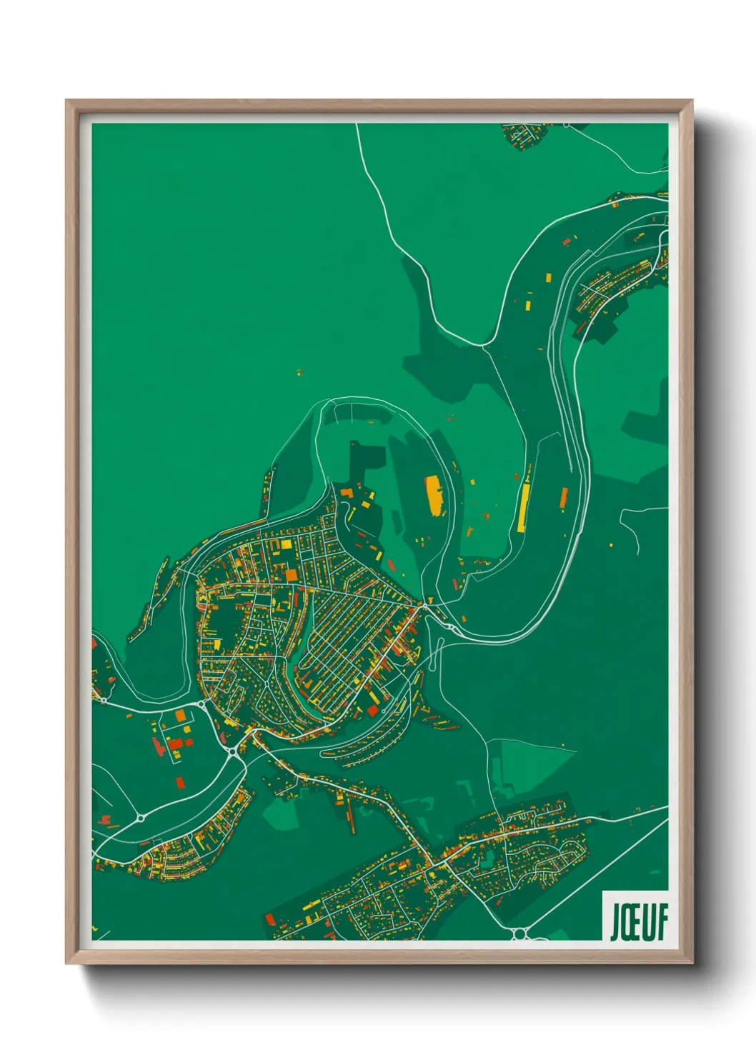 Une affiche de carte sur Jœuf