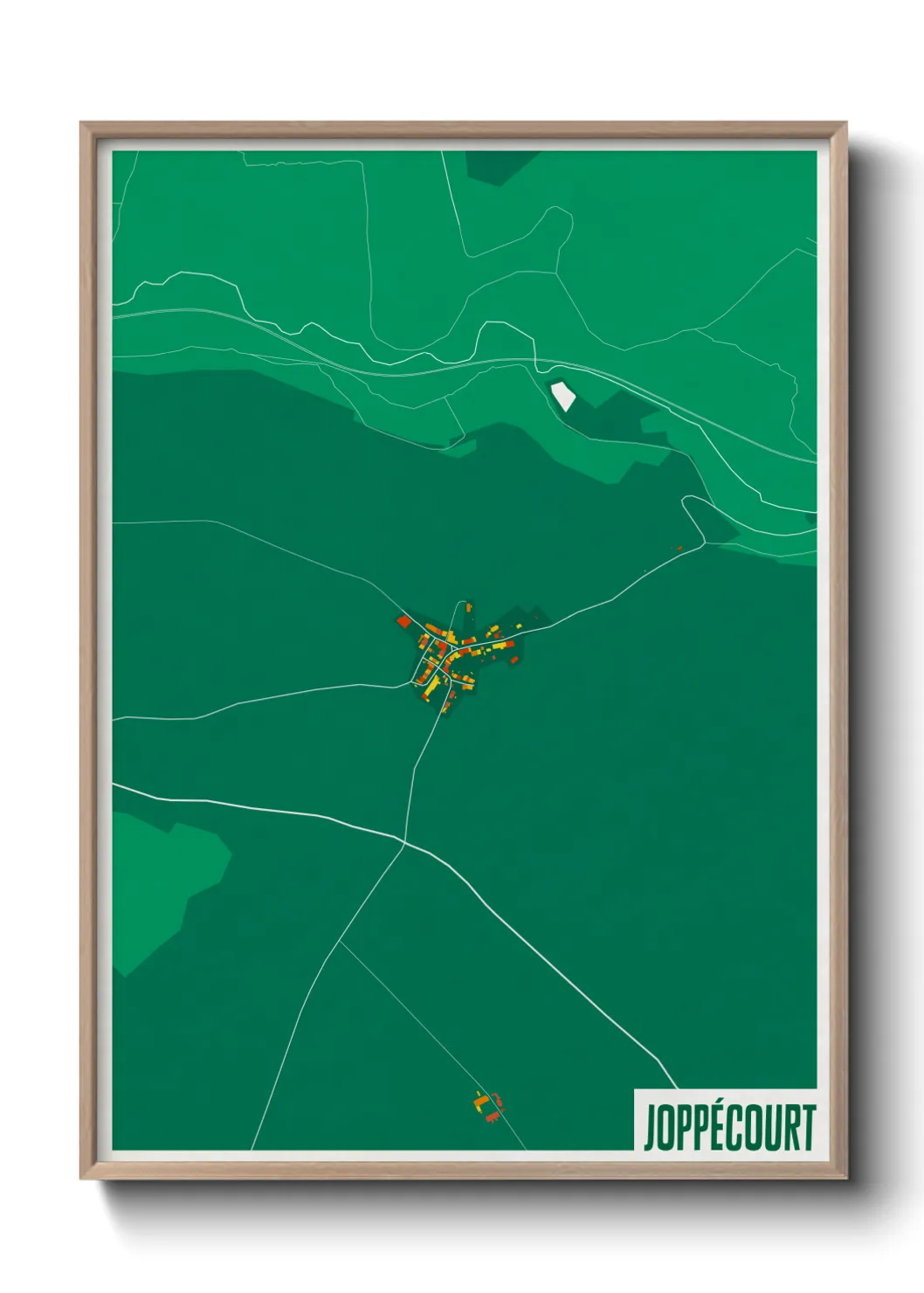 Une affiche de carte sur Joppécourt