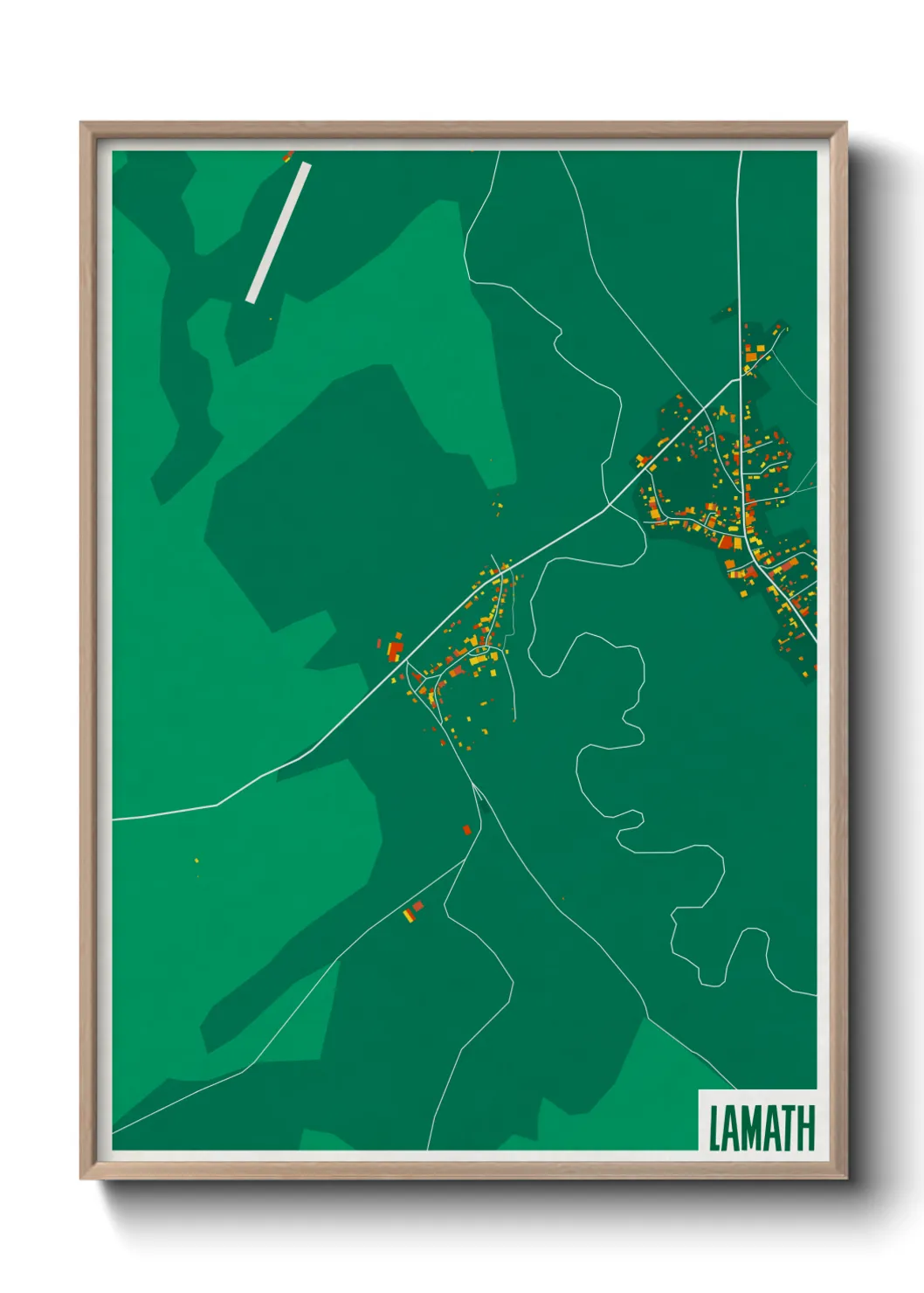 Une affiche de carte sur Lamath