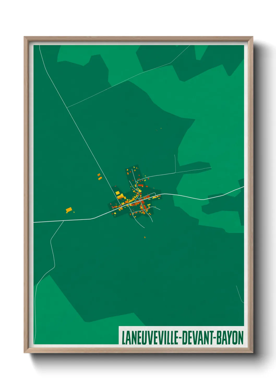 Une affiche de carte sur Laneuveville-devant-Bayon