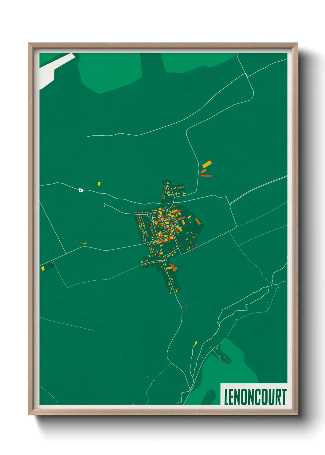 Une affiche de carte sur Lenoncourt