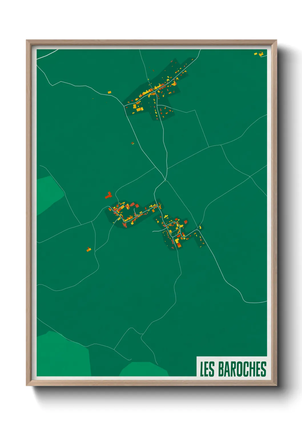 Une affiche de carte sur Les Baroches