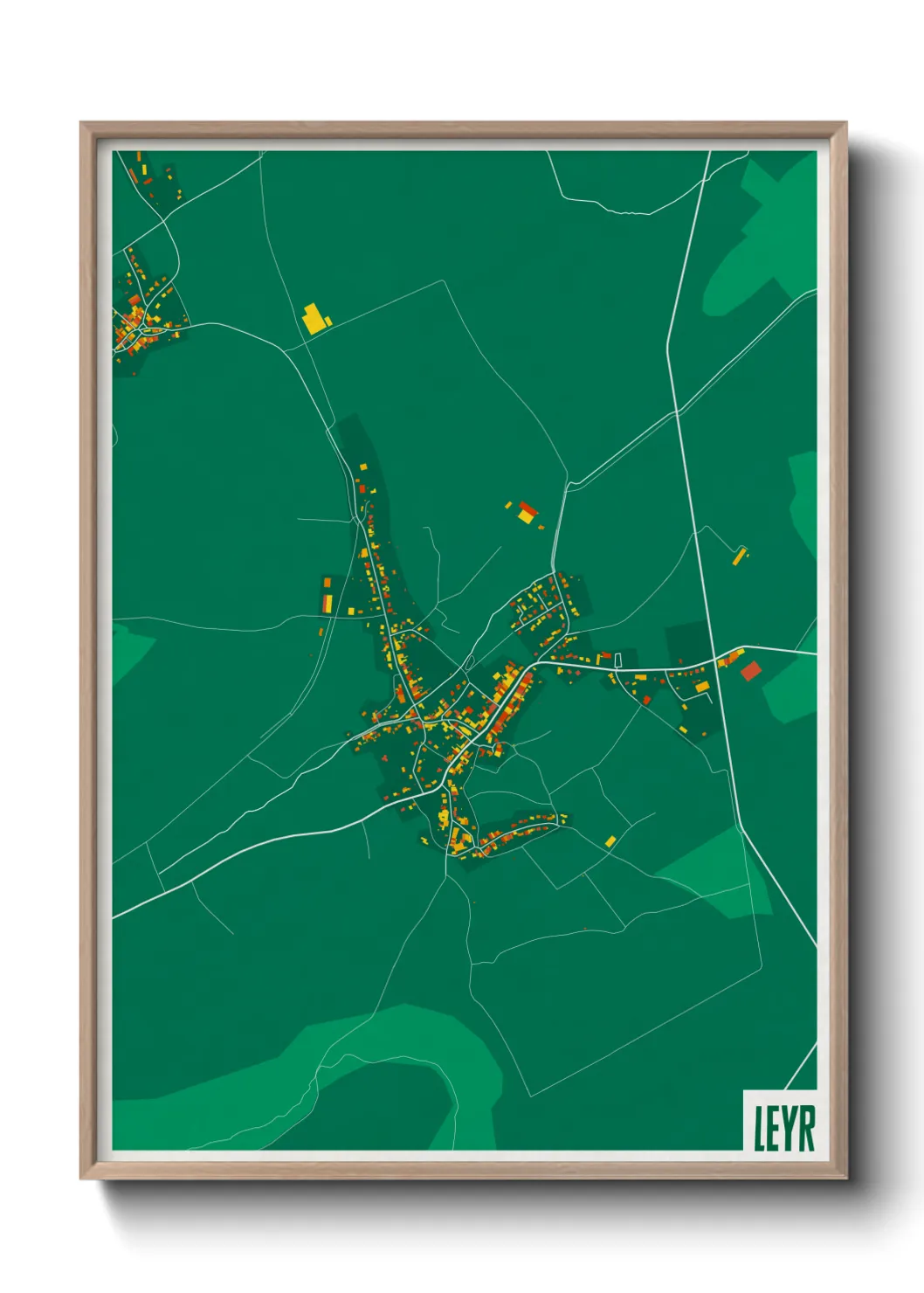 Une affiche de carte sur Leyr