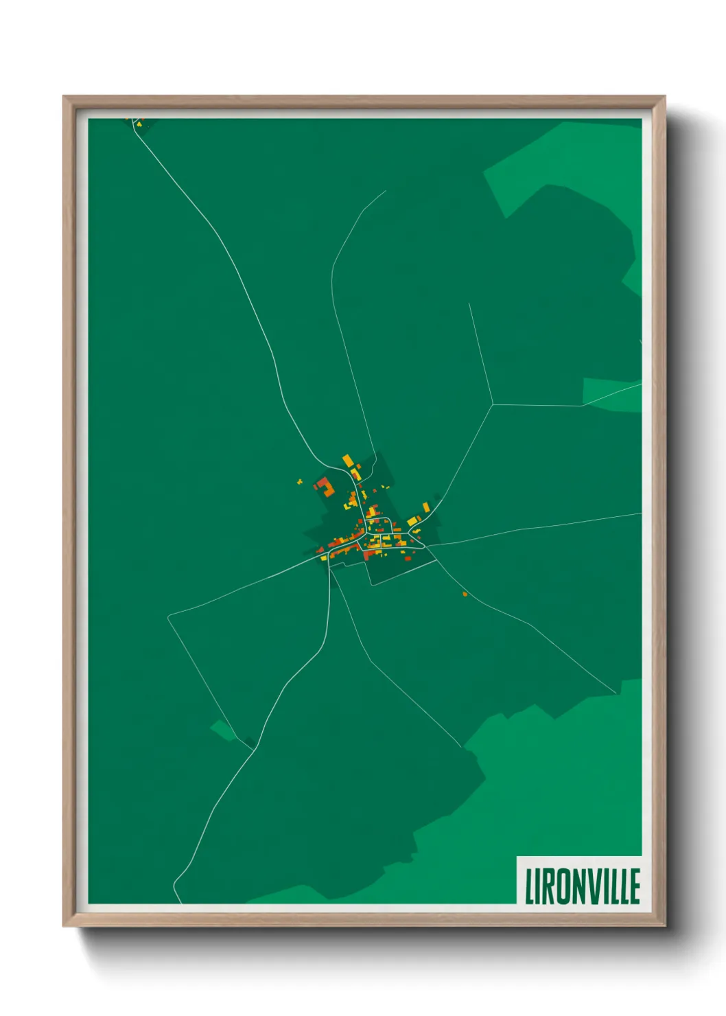 Une affiche de carte sur Lironville