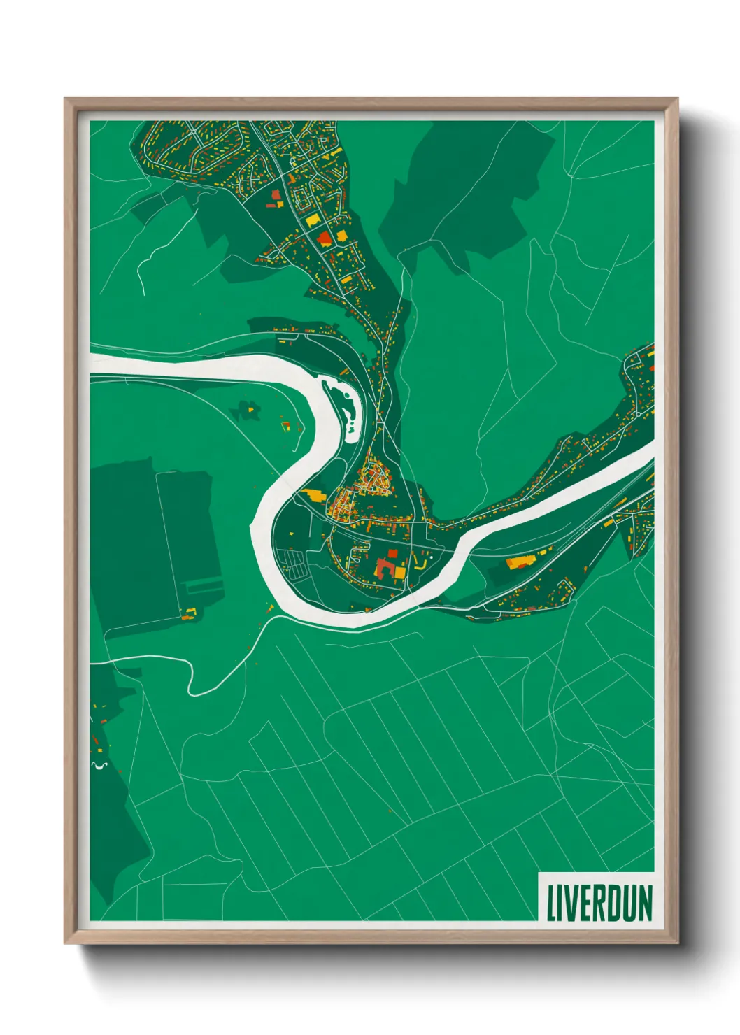 Une affiche de carte sur Liverdun