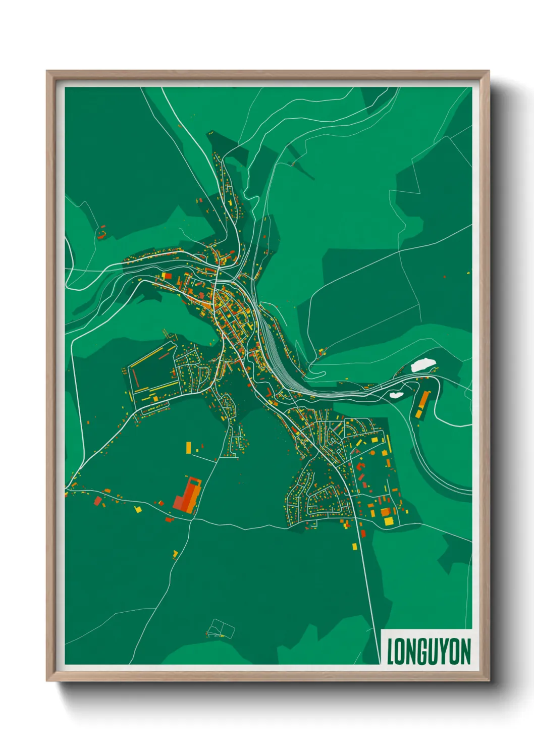 Une affiche de carte sur Longuyon
