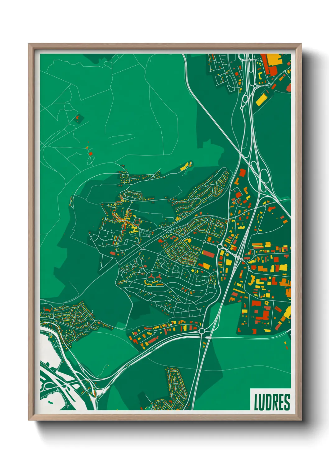 Une affiche de carte sur Ludres