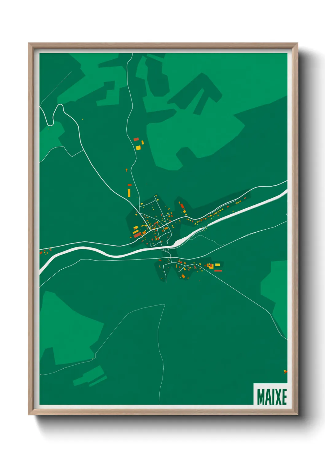 Une affiche de carte sur Maixe