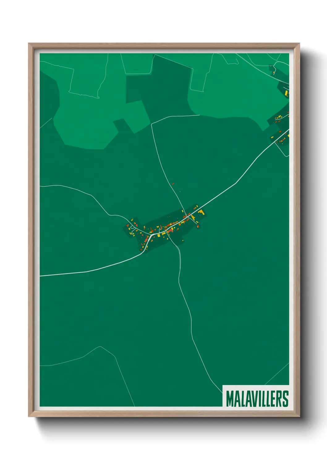 Une affiche de carte sur Malavillers