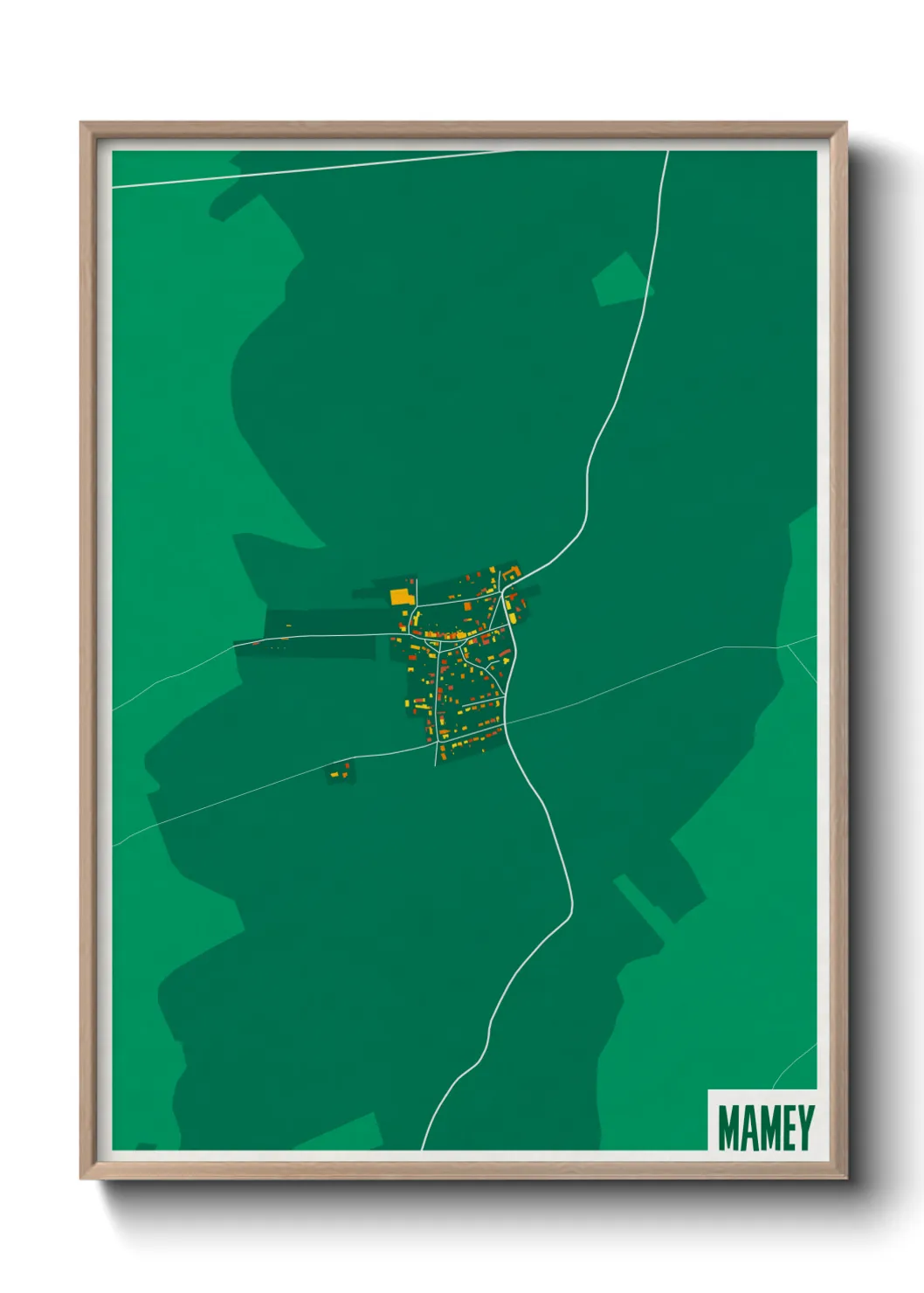 Une affiche de carte sur Mamey