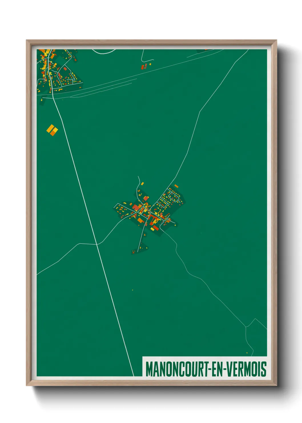 Une affiche de carte sur Manoncourt-en-Vermois
