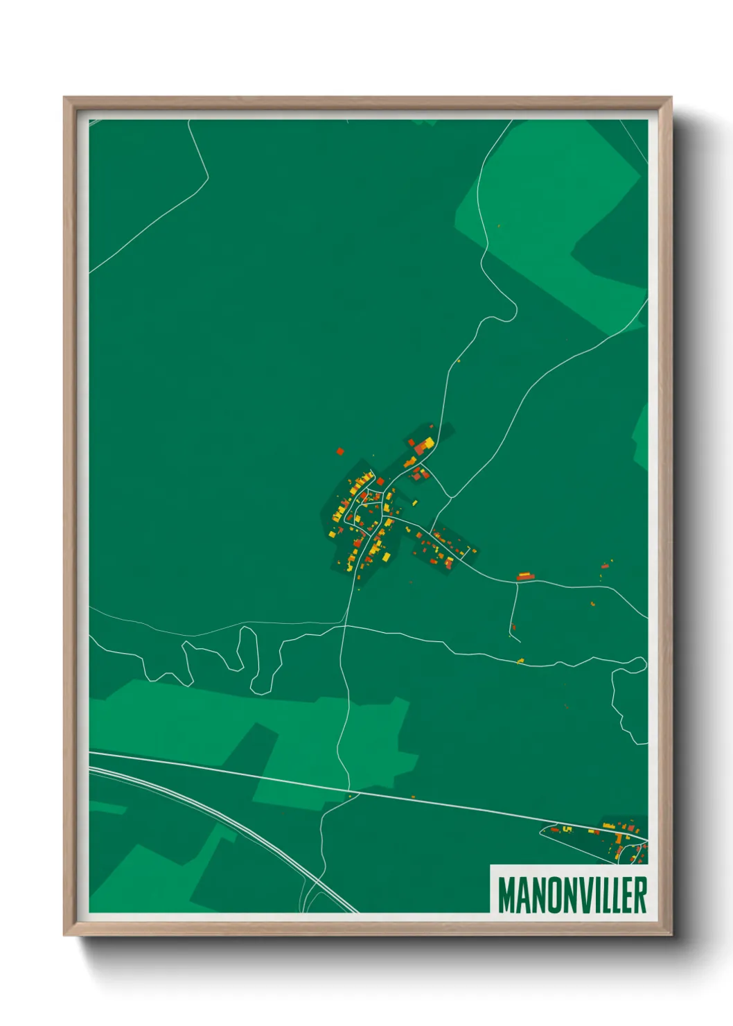 Une affiche de carte sur Manonviller