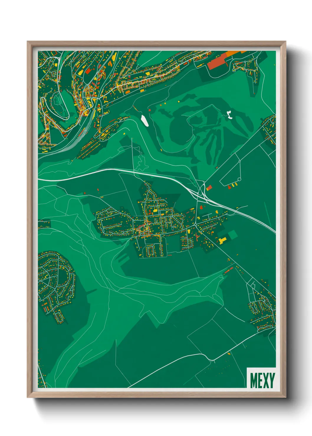Une affiche de carte sur Mexy