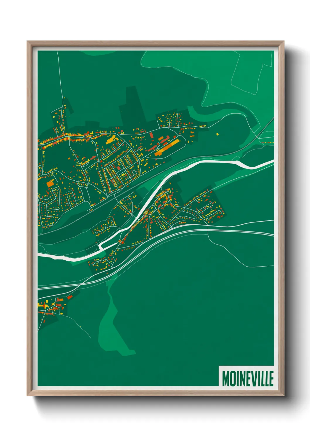 Une affiche de carte sur Moineville