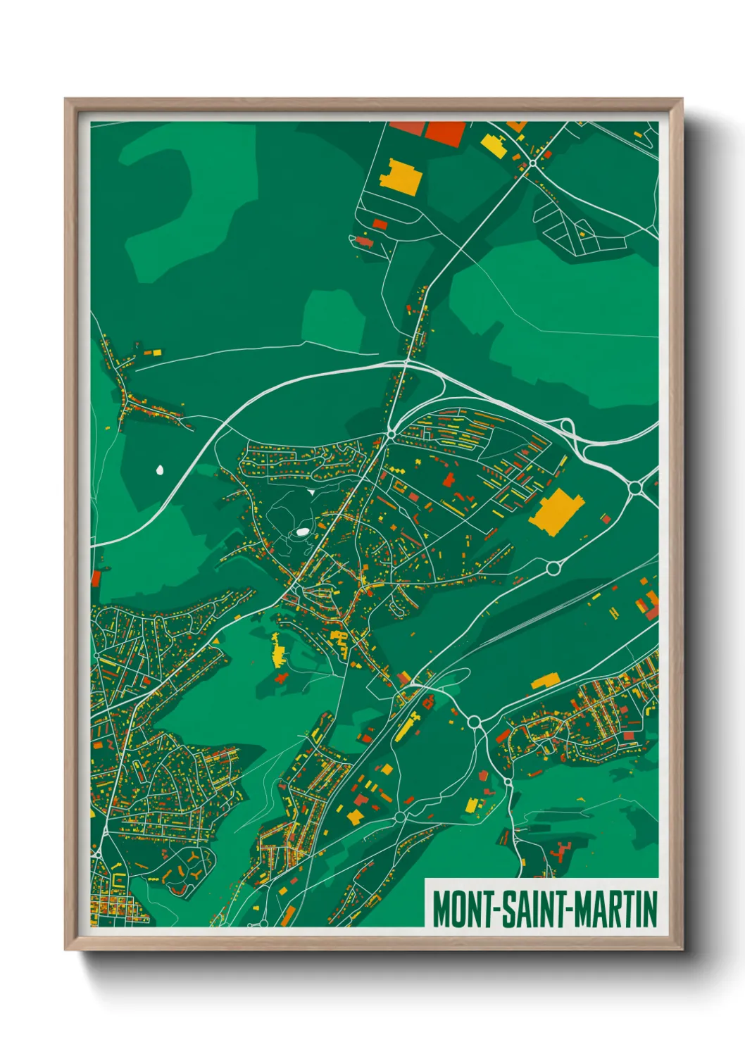Une affiche de carte sur Mont-Saint-Martin