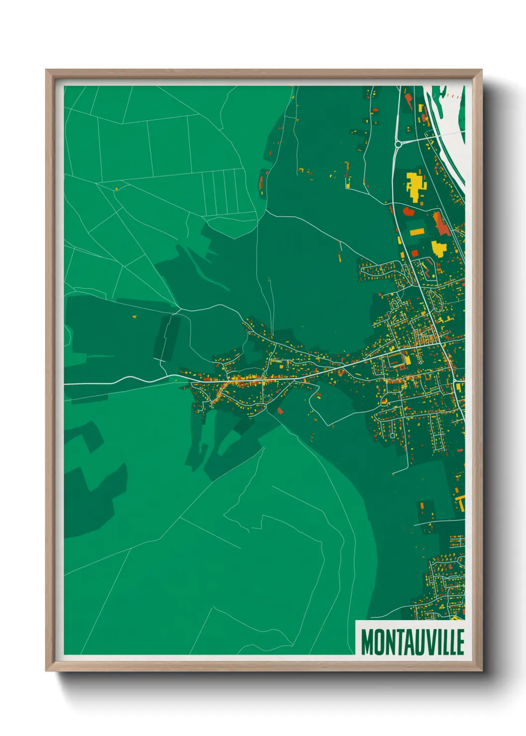 Une affiche de carte sur Montauville