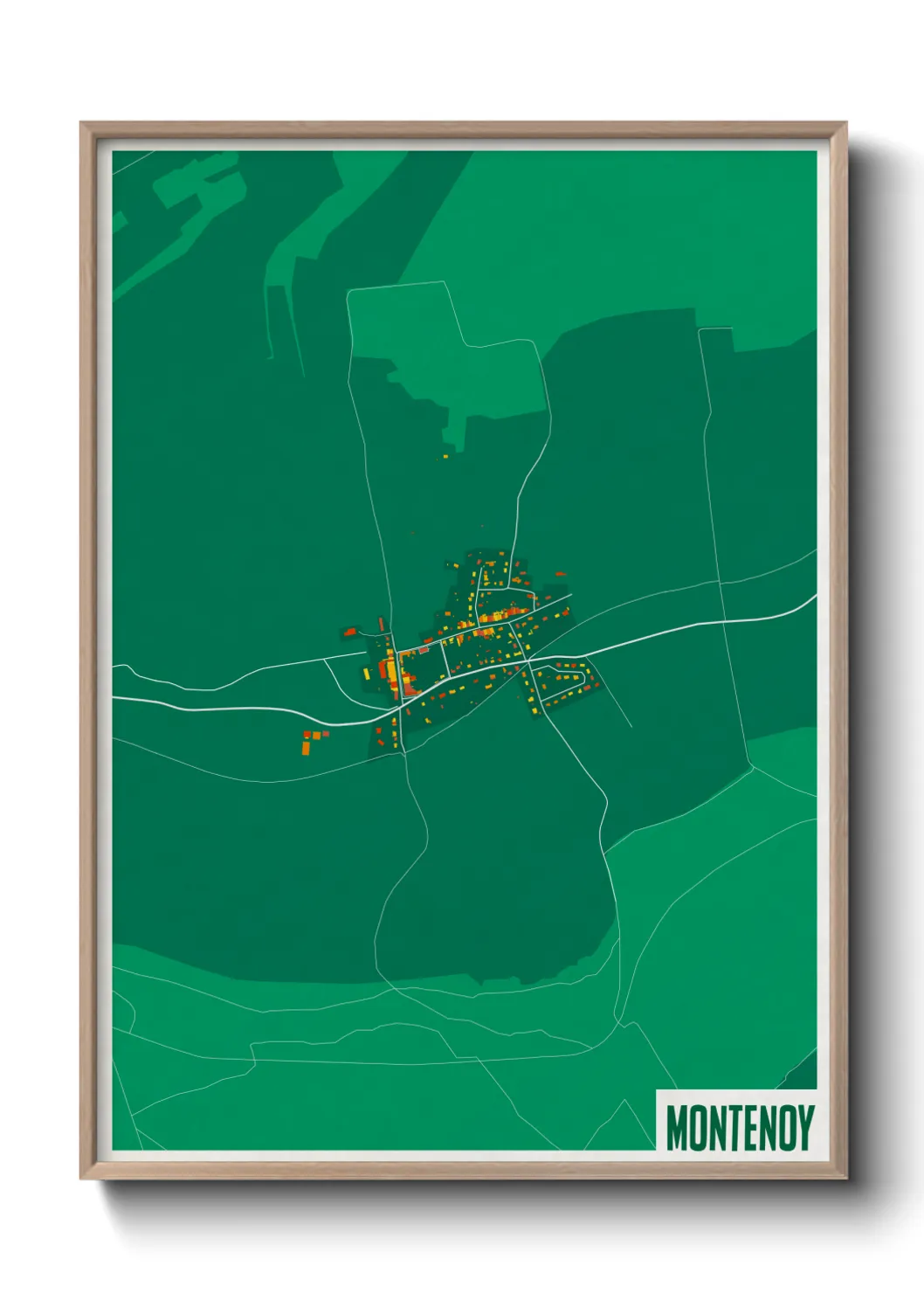 Une affiche de carte sur Montenoy