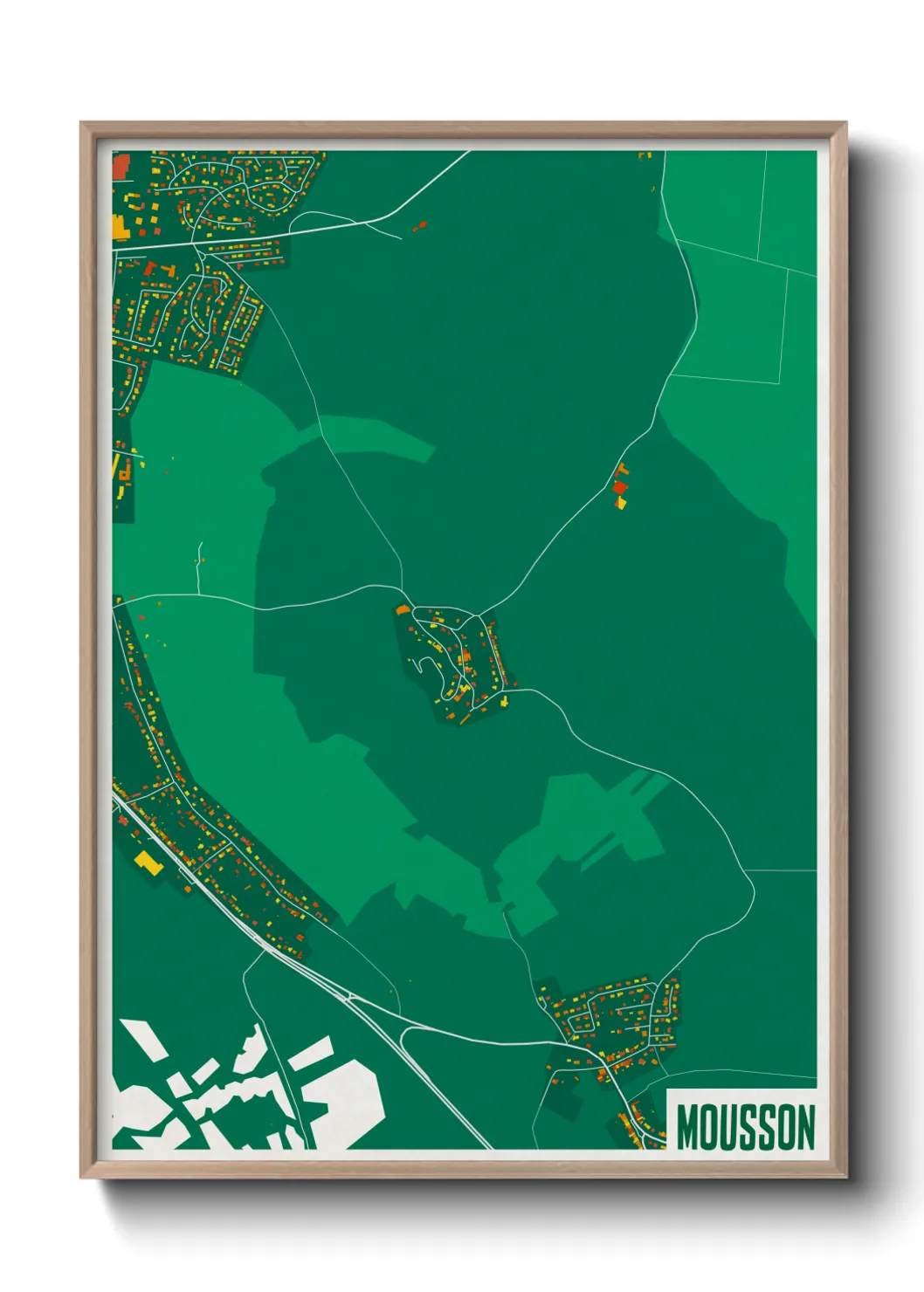 Une affiche de carte sur Mousson