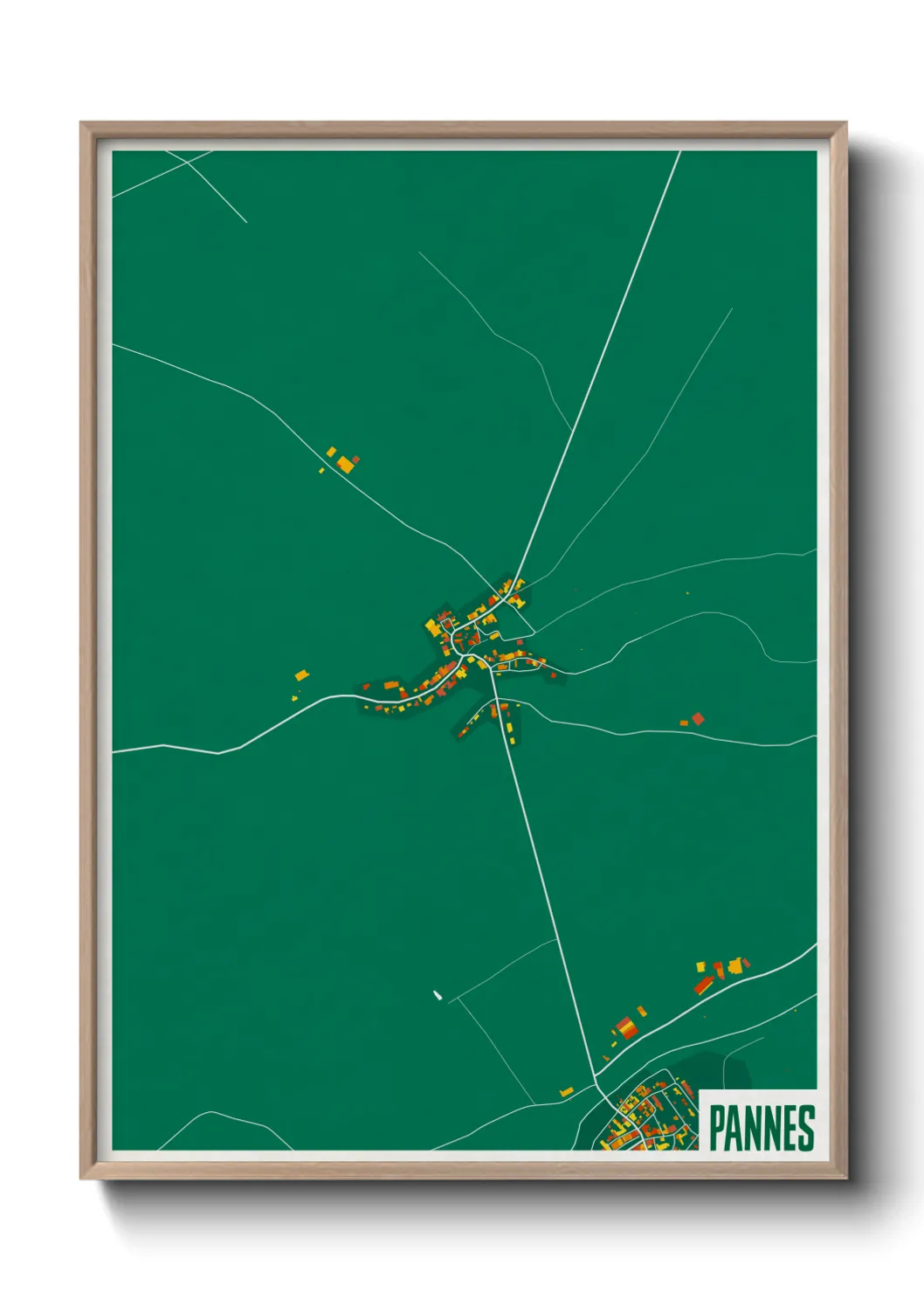 Une affiche de carte sur Pannes