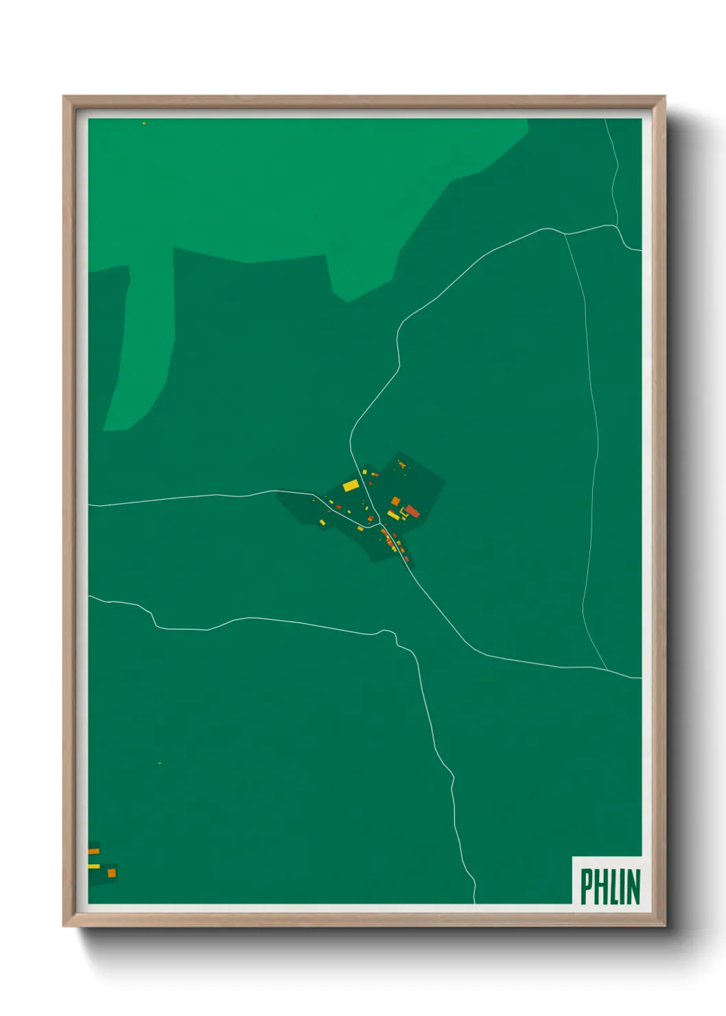 Une affiche de carte sur Phlin