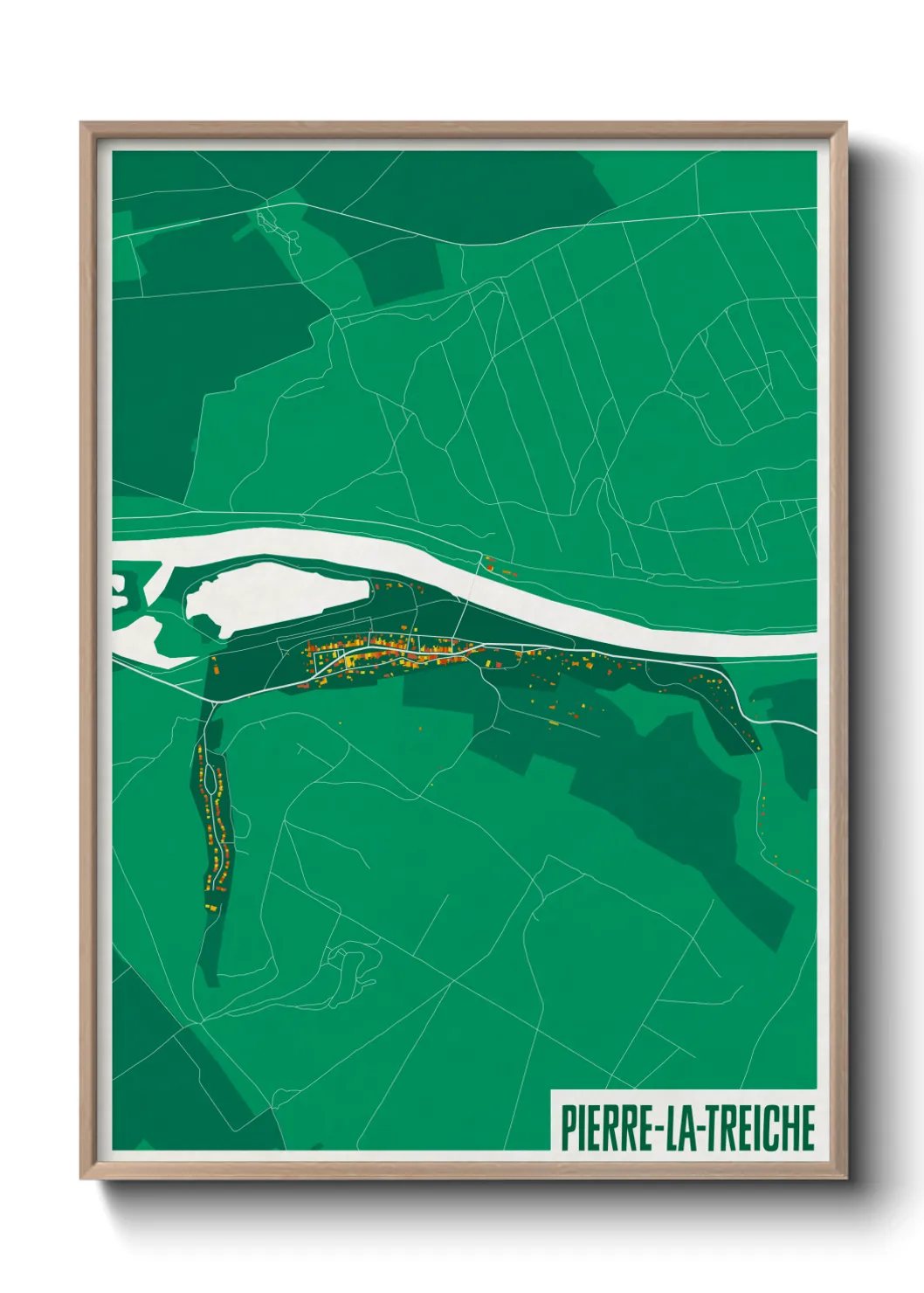 Une affiche de carte sur Pierre-la-Treiche
