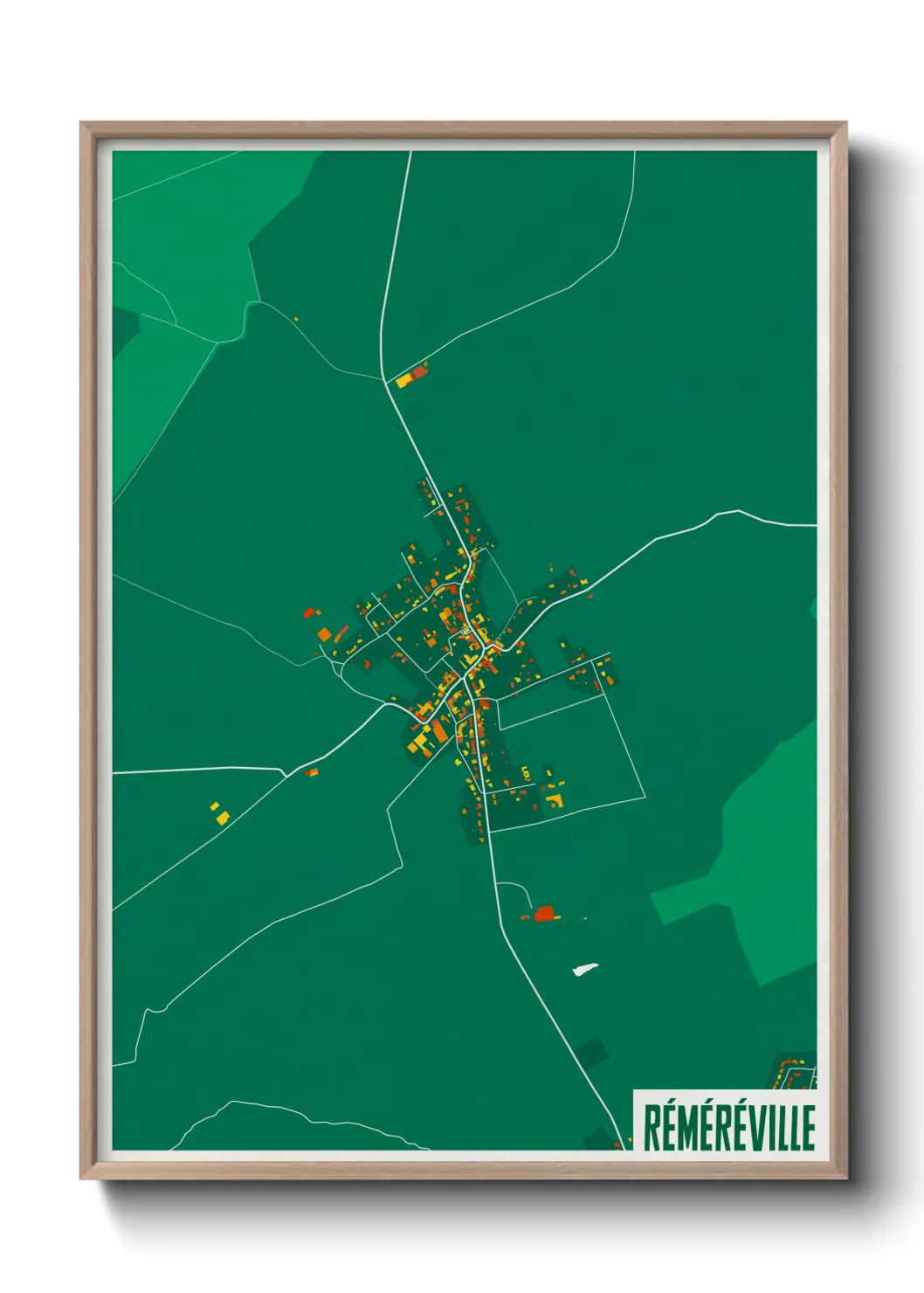 Une affiche de carte sur Réméréville