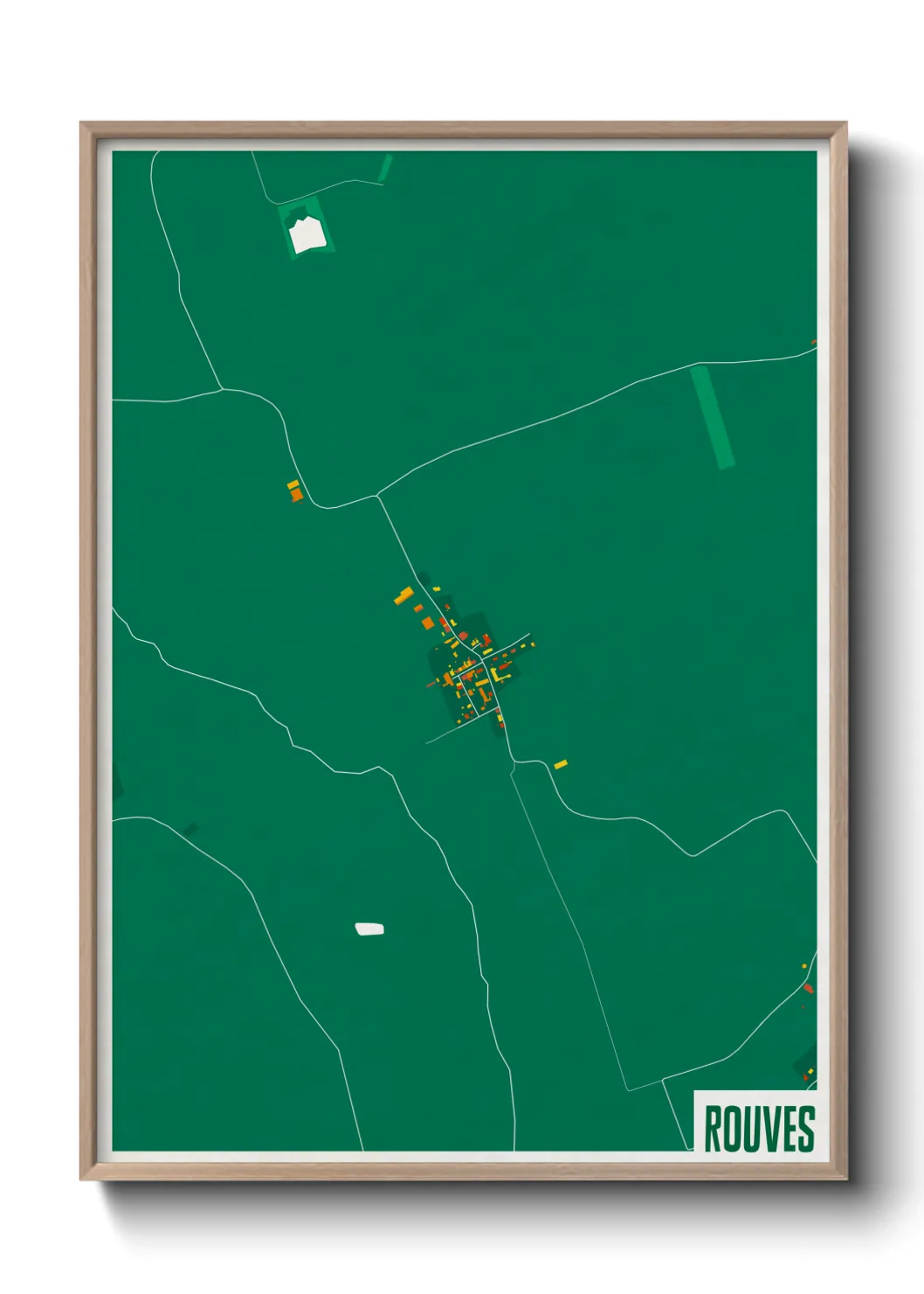 Une affiche de carte sur Rouves