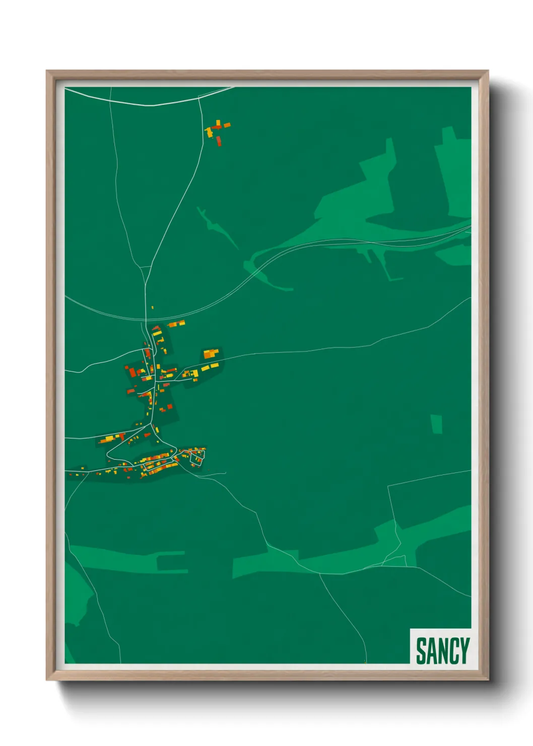 Une affiche de carte sur Sancy